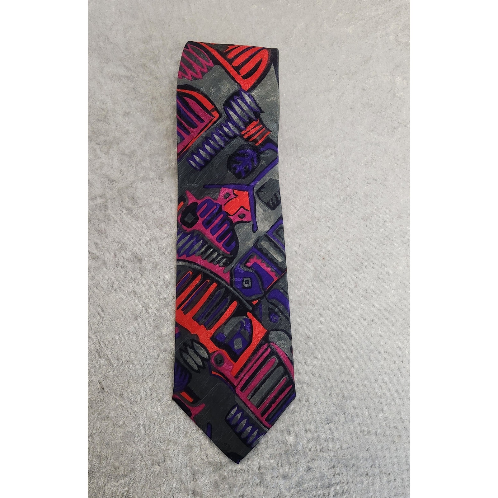 Valentino Pietro Mens Tie Pure Silk Multicolor Design